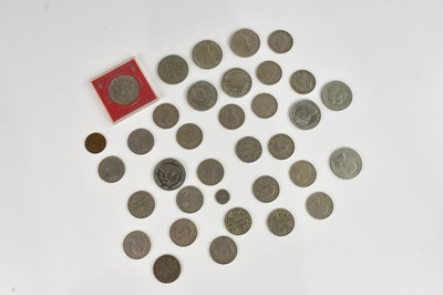Lot 1136 - A collection of coins, including £5 coin,...