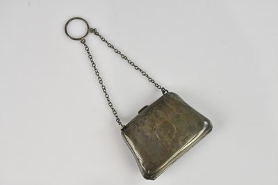 Lot 517 - SAMUEL M LEVI; a hallmarked silver purse,...