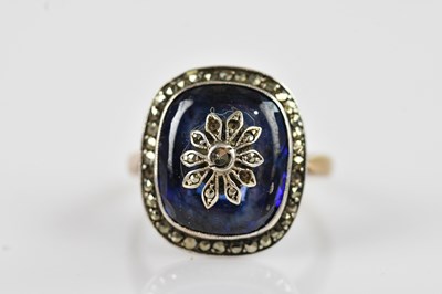 Lot 2355 - A Georgian style yellow metal diamond set...