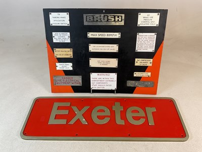 Lot 27 - Railwayana, a wooden locomotive Exeter name...