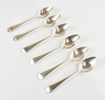 Lot 159 - A harlequin set of six George III hallmarked...