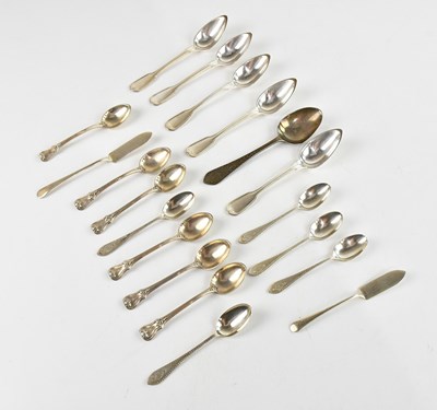 Lot 158 - JOHN ROUND; five hallmarked silver egg spoons,...