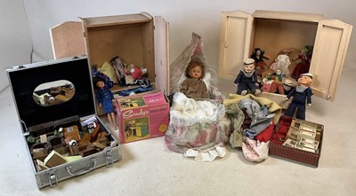 Lot 187 - SINDY; an air hostess doll with many other...