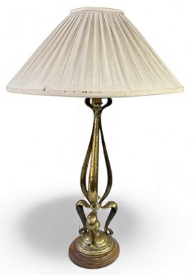 Lot 155 - An early 20th century brass Arts and Crafts...