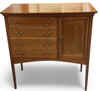 Lot 107 - An Edwardian mahogany and satinwood...