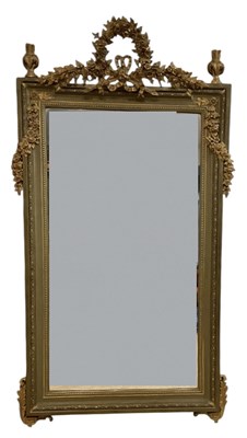 Lot 24 - A large reproduction rectangular green painted...