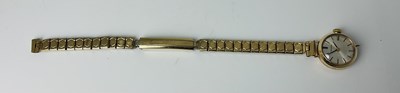 Lot 819 - LONGINES; a lady's 9ct yellow gold cased...