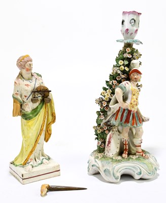 Lot 535 - DERBY; an 18th century porcelain figural...