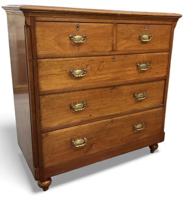 Lot 108 - An Edwardian mahogany chest of two short over...