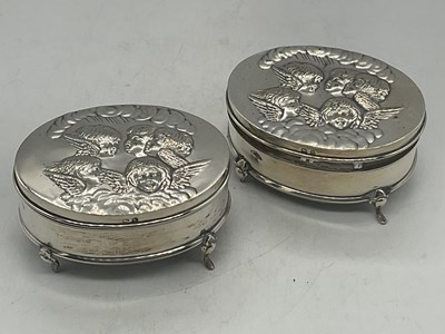 Lot 593 - ELKINGTON & CO; a pair of Edwardian hallmarked...