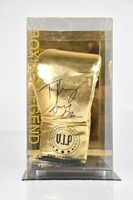 Lot 18 - BOXING INTEREST; a VIP gold boxing glove,...