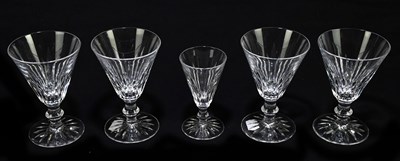 Lot 470 - WATERFORD; five 'Lismore' pattern drinking...