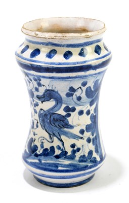 Lot 565 - An 18th century Delft drug jar of small...