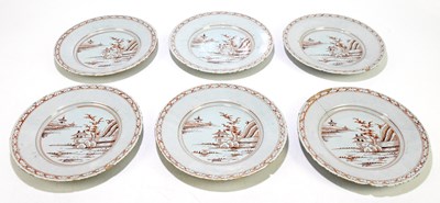 Lot 558 - A set of six 18th century English Delftware...