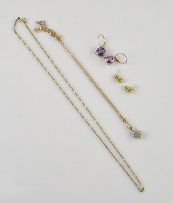 Lot 1420 - A 9ct yellow gold rope twist necklace, stamped...