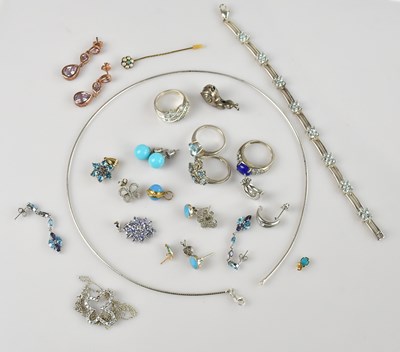 Lot 1052 - A collection of decorative hallmarked silver...