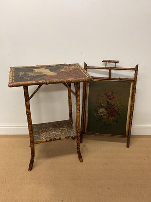Lot 920 - An Aesthetic Movement bamboo occasional two...