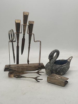 Lot 639 - An Edward VIII hallmarked silver Art Deco...