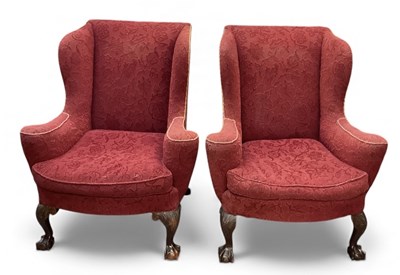 Lot 70 - A pair of early 20th century mahogany framed...