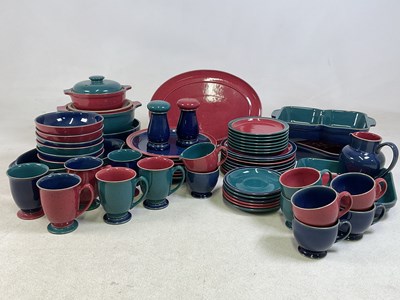 Lot 367 - DENBY; a quantity of 'Harlequin' dinner and...