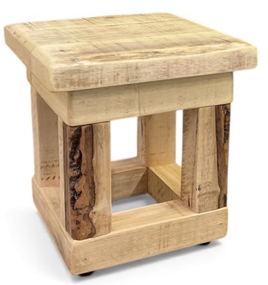 Lot 75 - A modern hand crafted light oak stool, top 37...