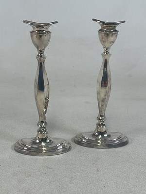 Lot 602 - A pair of Elizabeth II loaded hallmarked...
