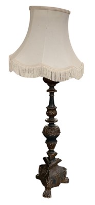 Lot 152 - An 18th/19th century painted carved wooden...