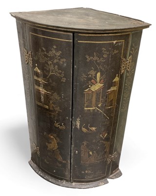 Lot 42 - An 18th/19th century black chinoiserie...