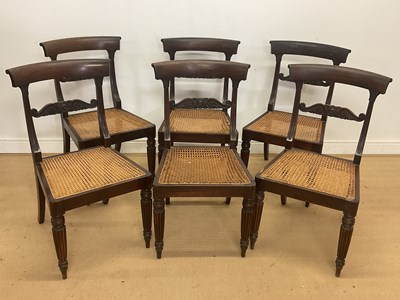 Lot 958 - A set of six Rosewood Regency dining chairs...