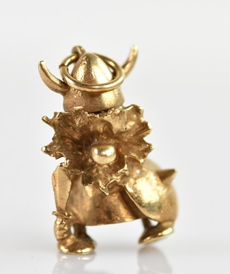 Lot 650 - A 9ct yellow gold viking charm/pendant, approx...