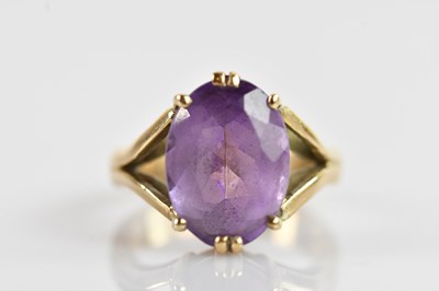 Lot 664 - A 9ct yellow gold dress ring, set with...