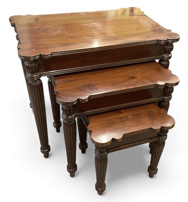 Lot 78 - A reproduction nest of three mahogany...