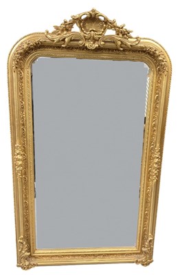 Lot 18 - A reproduction rectangular gilt framed...