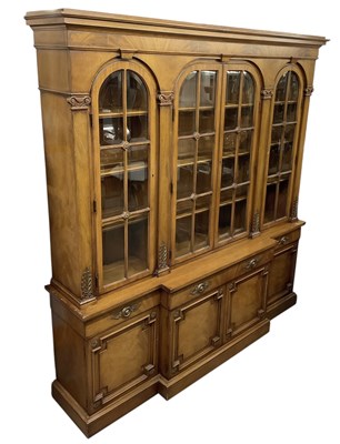 Lot 19 - A large reproduction mahogany 19th century...