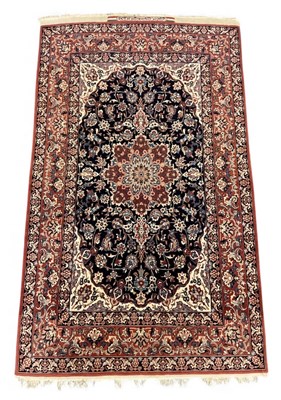 Lot 121 - A fine 19th century Persian silk hand woven...