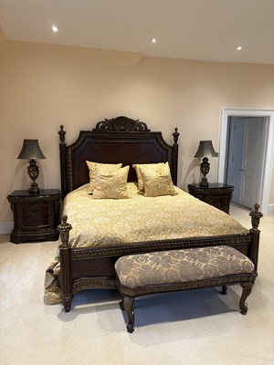 Lot 4 - PULASKI; an extensive reproduction mahogany...