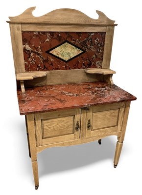 Lot 81 - A Victorian rouge marble topped gallery back...