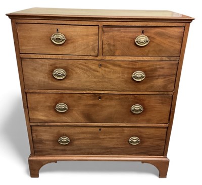 Lot 60 - A 19th century mahogany chest of two short...