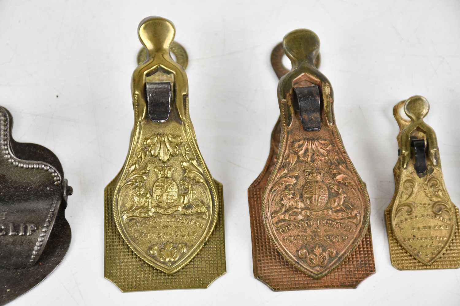 Lot 110 - Six late Victorian/Edwardian paperclips,