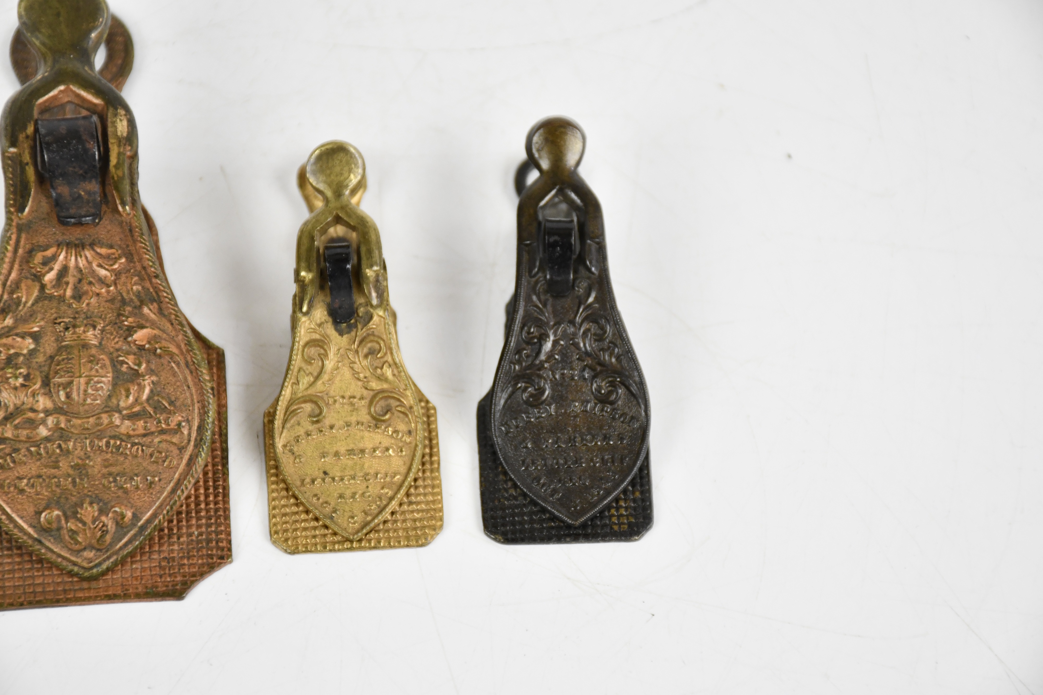 Lot 110 - Six late Victorian/Edwardian paperclips,
