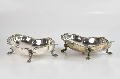 Lot 4 - A pair of Continental silver plated footed...