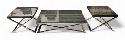 Lot 16 - A modern contemporary rectangular black marble...