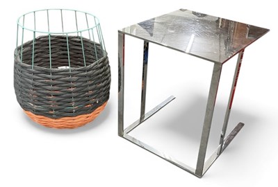 Lot 47 - B & B ITALIA; a modern contemporary chromed...