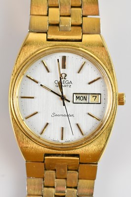 Lot 703 - OMEGA; a gentleman's vintage Quartz stainless...