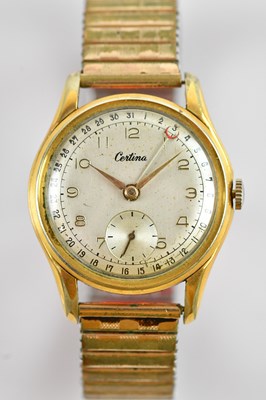 Lot 709 - CERTINA; a gold plated gentleman's wristwatch...