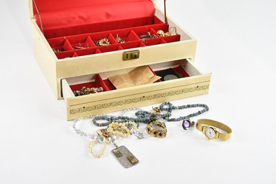 Lot 695 - A quantity of costume jewellery including...