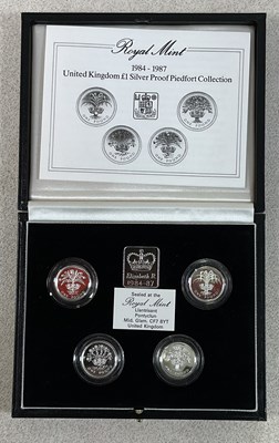 Lot 540 - ROYAL MINT; a 1984-1987 United Kingdon £1...
