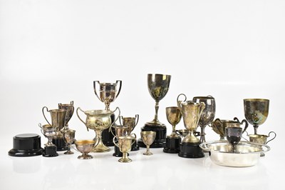 Lot 9 - A collection of electroplated twin handled...