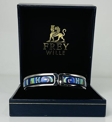 Lot 756 - FREY WILLE; an enamel decorated base metal...