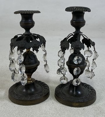 Lot 314 - A pair of late 19th century bronzed loaded...